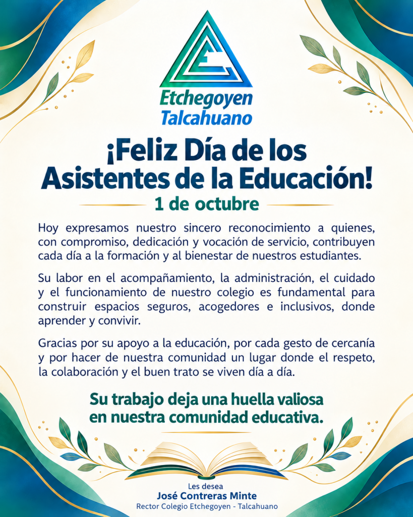 FELIZ DÍA DE LOS ASISTENTES DE LA EDUCACIÓN